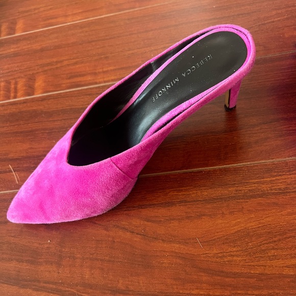 Used Fuchsia Rebecca Minkoff Mules with Box - Picture 4 of 11